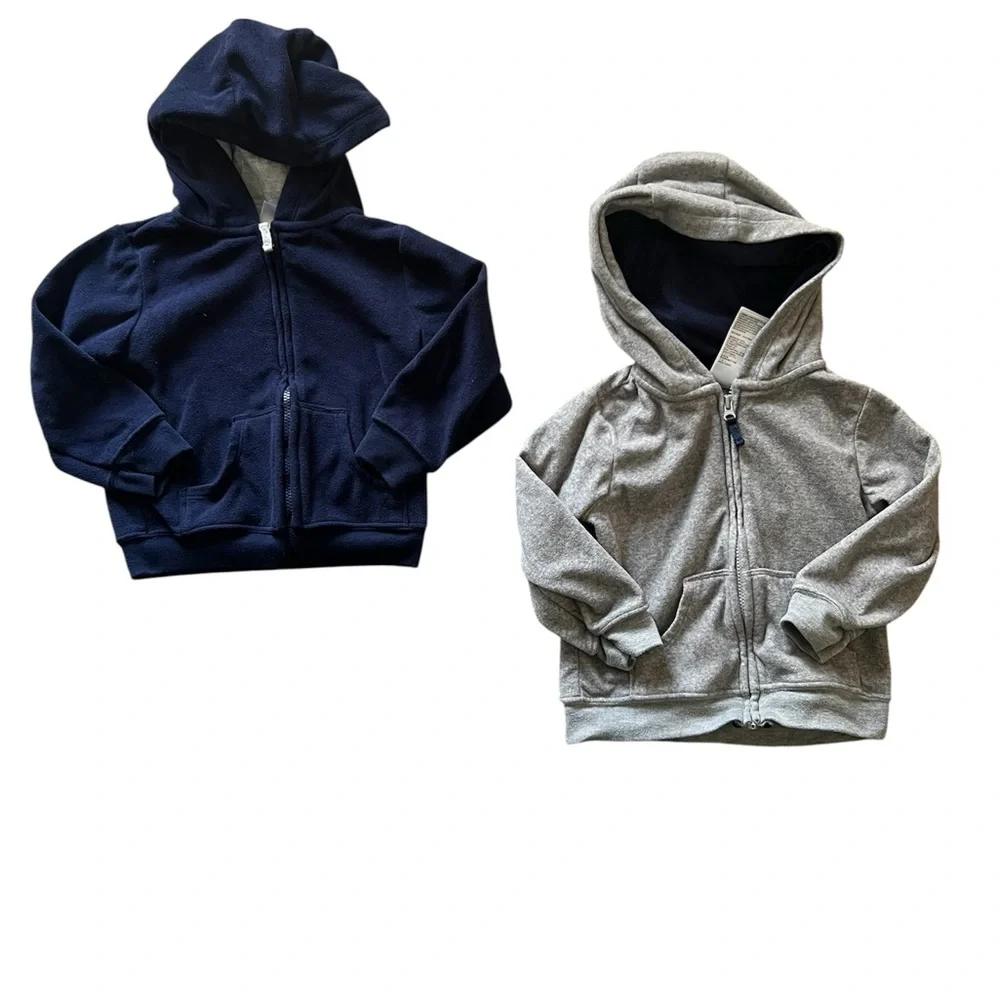 Carter’s Toddler Boy Navy and Grey Fleece Jacket Bundle | 18M